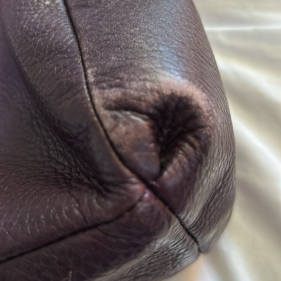 2013 Coach eggplant pebbled leather with dust bag & COA - Picture 9 of 14